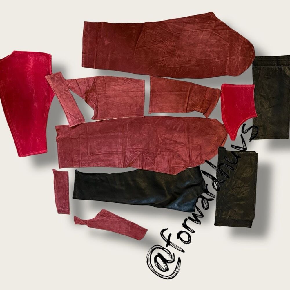 Scrap Suede Sewing Pieces & Leather Crafting Material  - 2 lbs